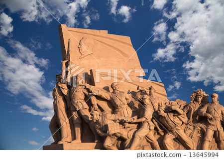 Revolutionary statues at Tiananmen Square in Beijing, China 13645994