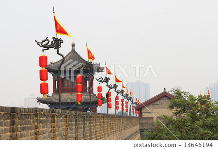 Fortifications of Xian (Sian, Xi'an) an ancient capital of China 13646194