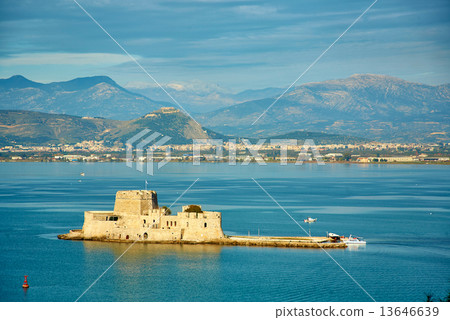 View of Bourtzi castle in Nafplion, Greece 13646639