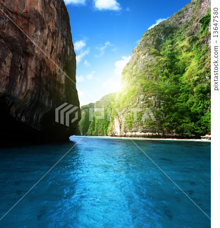 bay at Phi phi island in Thailand 13647580