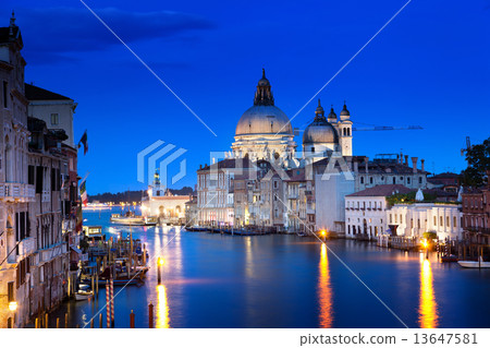 Grand Canal and Basilica Santa Maria della Salute, Venice, Italy 13647581