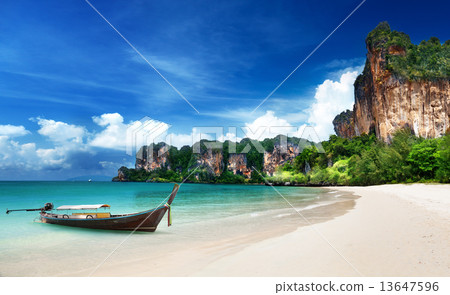 Railay beach in Krabi Thailand 13647596
