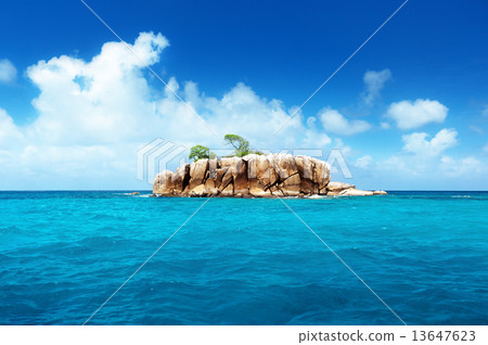 tropical island at Seychelles tropical island at Seychelles 13647623