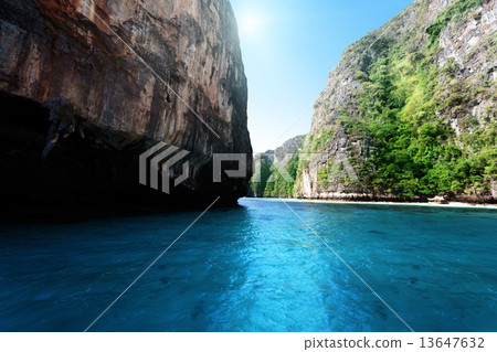 bay at Phi phi island in Thailand 13647632