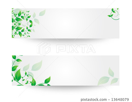 banner with flowers 13648079