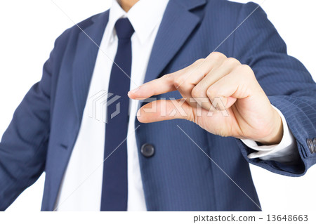 Businessman with Pinch Hand Gesture Isolated on White Background Businessman with Pinch Hand Gesture Isolated on White Background 13648663