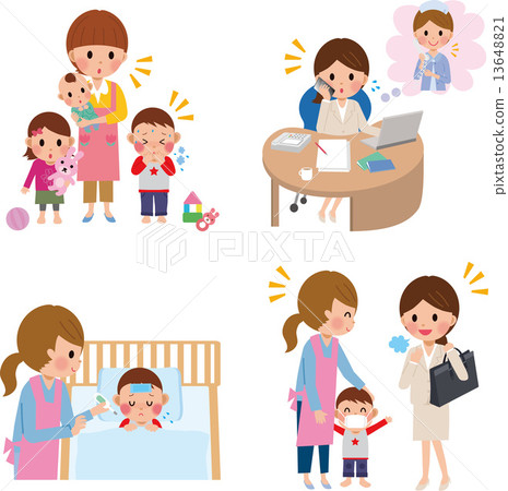 兒童育兒托兒母親兒童例證 兒童育兒托兒母親兒童例證 13648821