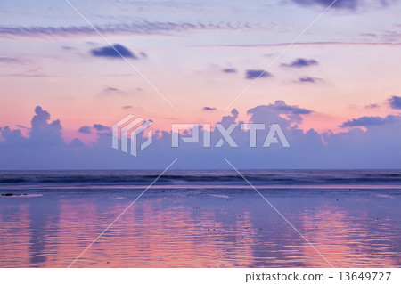 Sunset on Baga beach. Goa 13649727