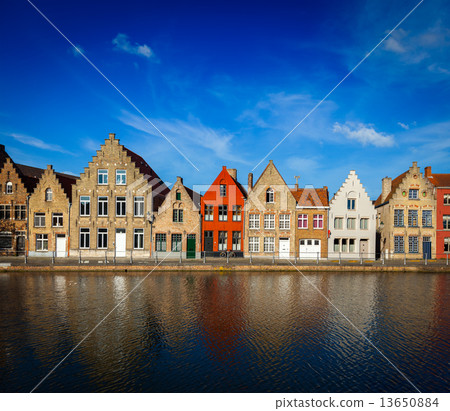 European town. Bruges Brugge, Belgium 13650884
