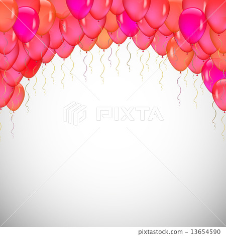 Background of blue balloons. 13654590