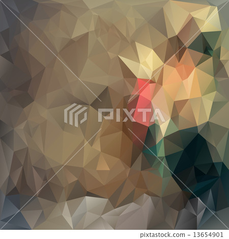 vector polygonal background pattern - triangular design in vintage colors - brown, beige, green vector polygonal background pattern - triangular design in vintage colors - brown, beige, green 13654901