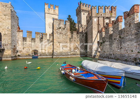 Old castle in Sirmione, Italy. Old castle in Sirmione, Italy. 13655148