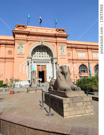 Sphinx statue near Egyptian Museum in Egypt Sphinx statue near Egyptian Museum in Egypt 13655668