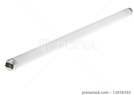 Fluorescent Tube isolated over white background and path 13656393