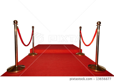 red event carpet isolated 13656877