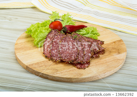 Sliced salami Sliced salami 13662392