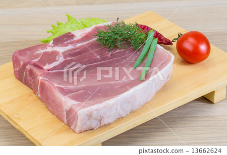 Raw pork meat 13662624