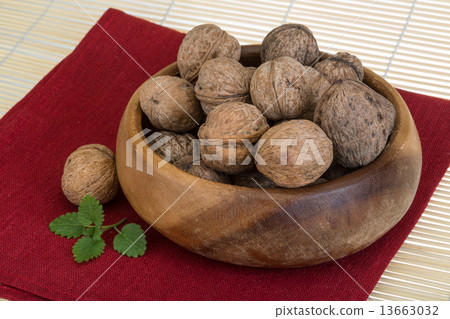 Wallnut in the basket Wallnut in the basket 13663032