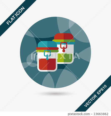 kitchenware preserving container flat icon with long shadow,eps1 kitchenware preserving container flat icon with long shadow,eps1 13663862