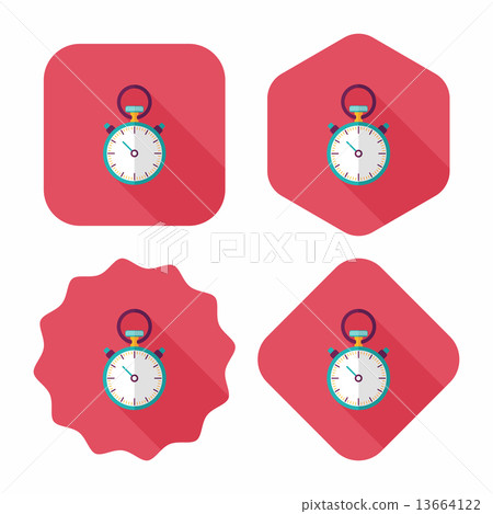 stopwatch flat icon with long shadow,eps10 stopwatch flat icon with long shadow,eps10 13664122