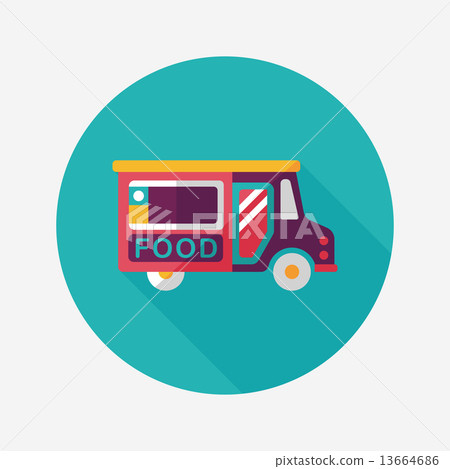 Transportation vendor carts flat icon with long shadow,eps10 Transportation vendor carts flat icon with long shadow,eps10 13664686