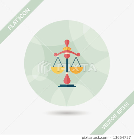 Balance flat icon with long shadow,eps10 Balance flat icon with long shadow,eps10 13664737