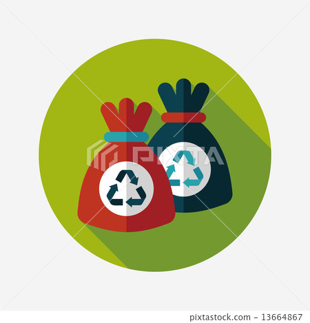 Environmental protection concept flat icon with long shadow,eps1 13664867