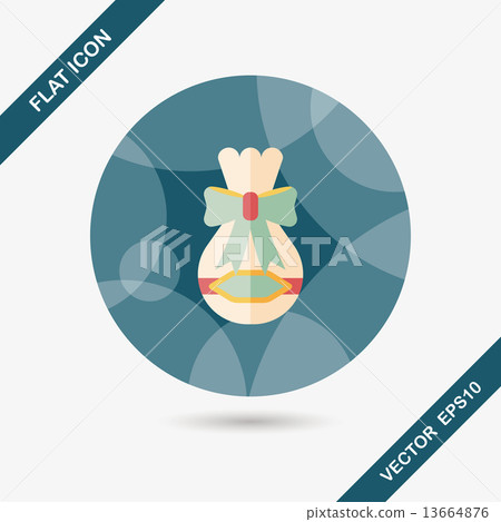 Gift flat icon with long shadow,eps10 Gift flat icon with long shadow,eps10 13664876