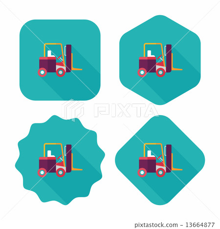Transportation moving truck flat icon with long shadow,eps10 Transportation moving truck flat icon with long shadow,eps10 13664877