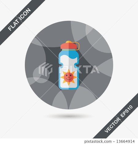 sports water bottle flat icon with long shadow,eps10 sports water bottle flat icon with long shadow,eps10 13664914
