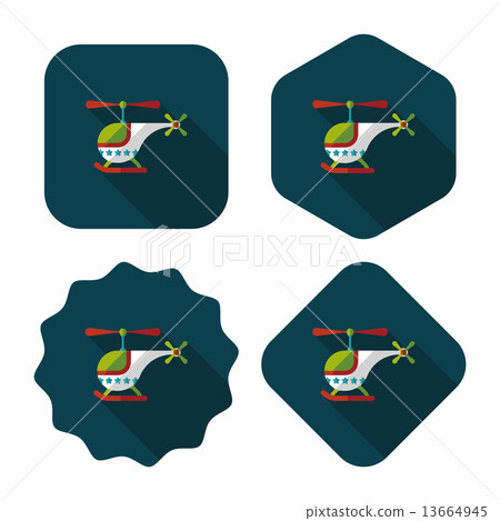 helicopter flat icon with long shadow,eps10 helicopter flat icon with long shadow,eps10 13664945
