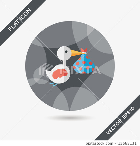 bird and baby flat icon with long shadow,eps10 bird and baby flat icon with long shadow,eps10 13665131