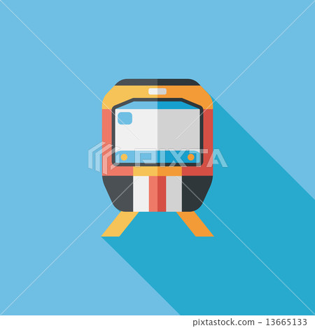 Transportation subway flat icon with long shadow,eps10 Transportation subway flat icon with long shadow,eps10 13665133
