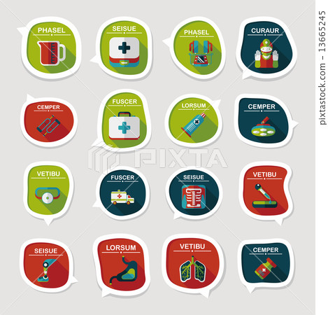 hospital bubble speech banner design flat background set, eps10 hospital bubble speech banner design flat background set, eps10 13665245