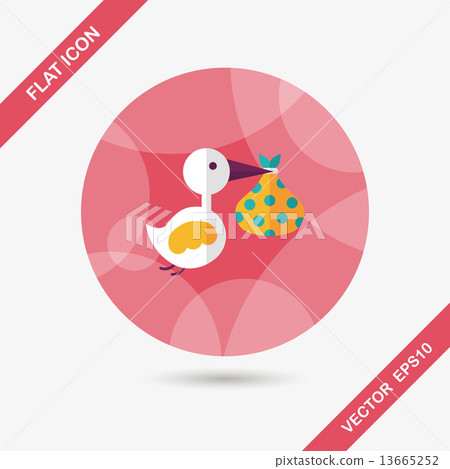 bird and baby flat icon with long shadow,eps10 bird and baby flat icon with long shadow,eps10 13665252