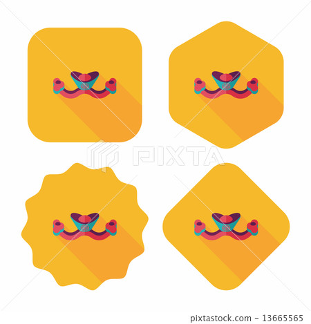 Chinese New Year flat icon with long shadow,eps10, Gold ingot me Chinese New Year flat icon with long shadow,eps10, Gold ingot me 13665565