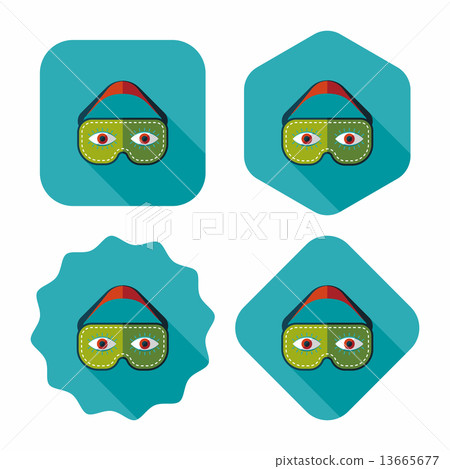 eye mask, flat icon with long shadow eye mask, flat icon with long shadow 13665677