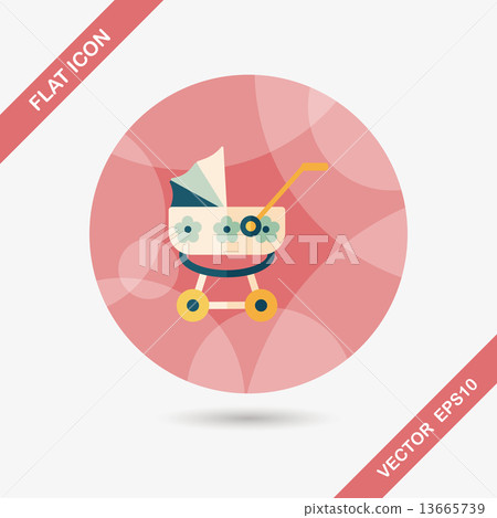 baby rattle flat icon with long shadow,EPS 10 baby rattle flat icon with long shadow,EPS 10 13665739