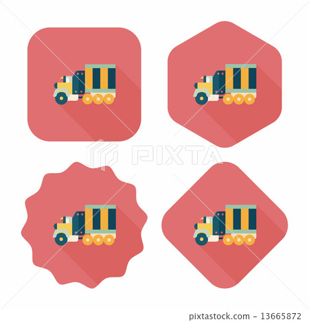 Transportation Tow Truck flat icon with long shadow,eps10 Transportation Tow Truck flat icon with long shadow,eps10 13665872