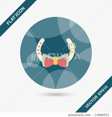 Pet dog chains flat icon with long shadow,eps10 Pet dog chains flat icon with long shadow,eps10 13666051
