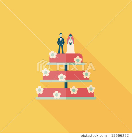 wedding cake flat icon with long shadow,eps10 wedding cake flat icon with long shadow,eps10 13666252