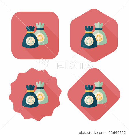 Environmental protection concept flat icon with long shadow,eps1 13666522
