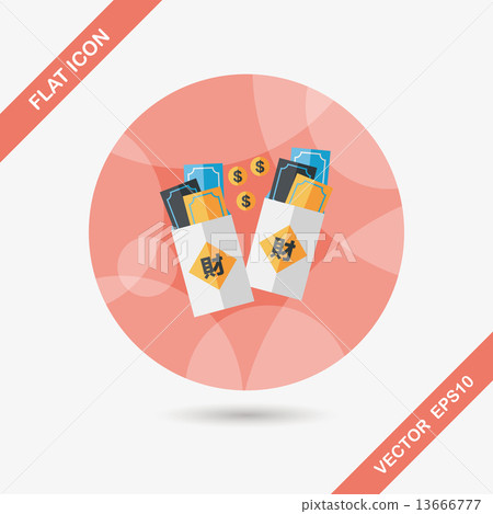 Chinese New Year red envelope flat icon with... - Stock Illustration ...