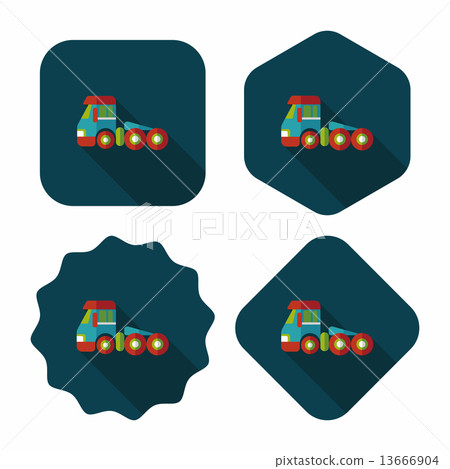 Transportation Tow Truck flat icon with long shadow,eps10 Transportation Tow Truck flat icon with long shadow,eps10 13666904