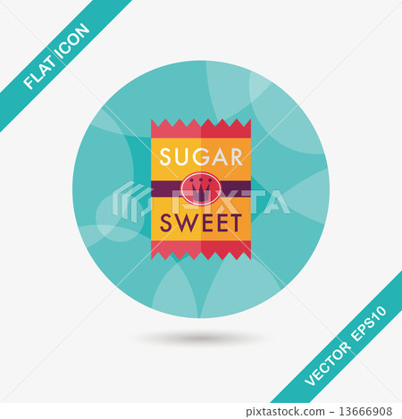 sugar packet flat icon with long shadow,eps10 sugar packet flat icon with long shadow,eps10 13666908