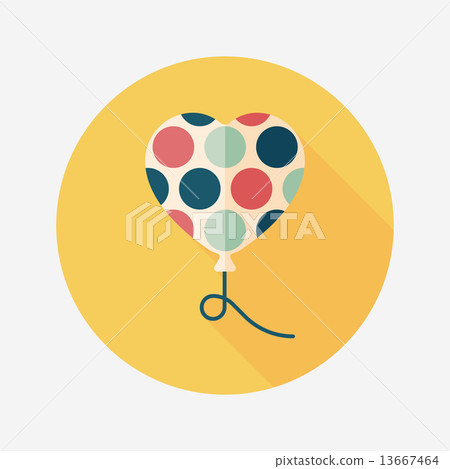 birthday ballon flat icon with long shadow,eps10 birthday ballon flat icon with long shadow,eps10 13667464
