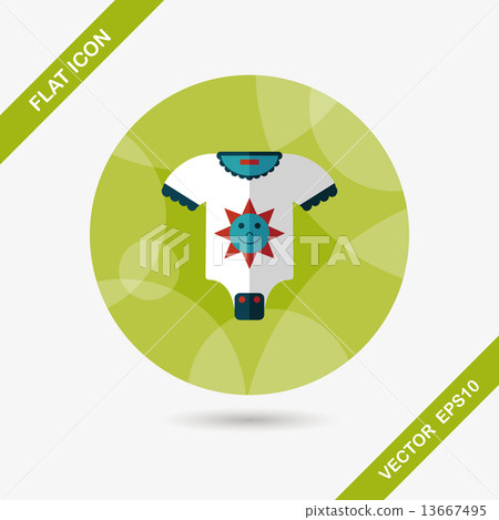 baby onesie flat icon with long shadow,eps10 13667495