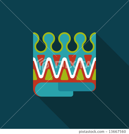 Birthday party crown flat icon with long shadow,eps10 13667560