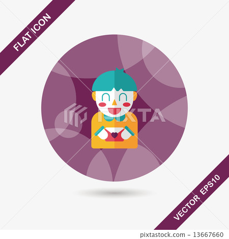 Valentine's day boy flat icon with long shadow,eps10 Valentine's day boy flat icon with long shadow,eps10 13667660