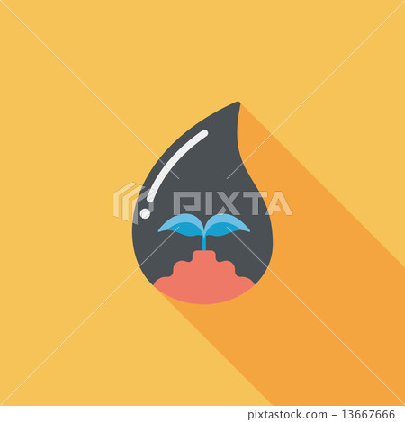 Environmental protection concept flat icon with long shadow,eps1 13667666